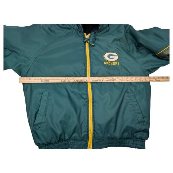 Green Bay Packers Vintage NFL Pro Player Reversible Puffer Style Jacket Size M/L - Picture 11 of 14